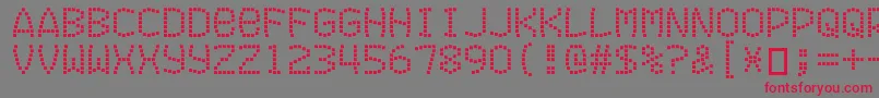 Exitfontforafilm Font – Red Fonts on Gray Background