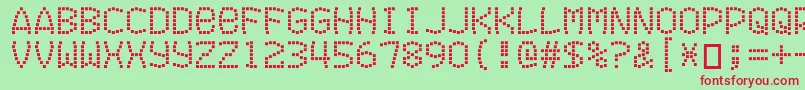 Exitfontforafilm Font – Red Fonts on Green Background