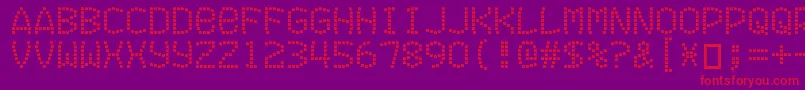 Exitfontforafilm Font – Red Fonts on Purple Background