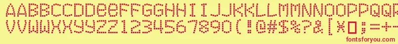 Police Exitfontforafilm – polices rouges sur fond jaune