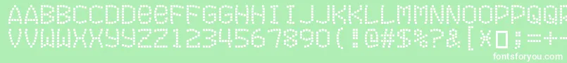 Exitfontforafilm Font – White Fonts on Green Background