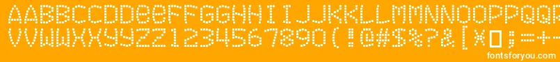 Police Exitfontforafilm – polices blanches sur fond orange