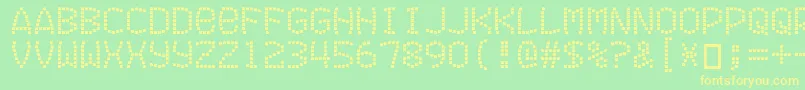 Police Exitfontforafilm – polices jaunes sur fond vert