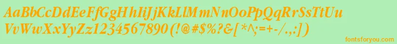 ClassicrussiancBolditalic Font – Orange Fonts on Green Background