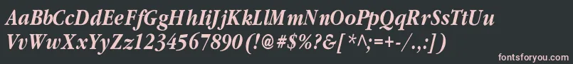 ClassicrussiancBolditalic Font – Pink Fonts on Black Background