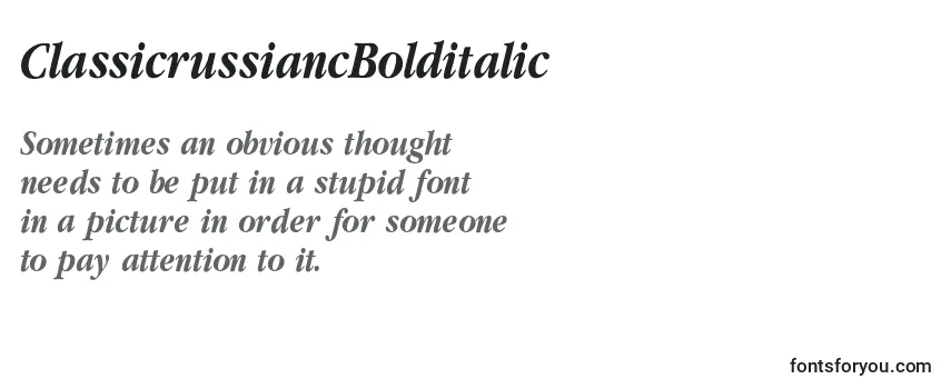 ClassicrussiancBolditalic Font