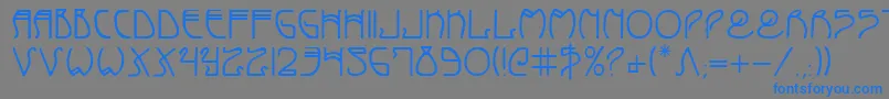 CoyoteDeco Font – Blue Fonts on Gray Background