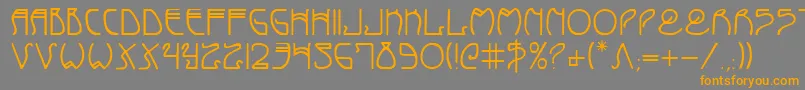 CoyoteDeco Font – Orange Fonts on Gray Background