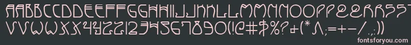 CoyoteDeco Font – Pink Fonts on Black Background