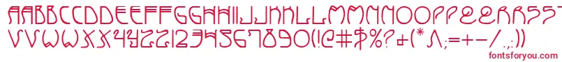 フォントCoyoteDeco – 白い背景に赤い文字
