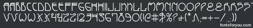Шрифт CoyoteDeco – белые шрифты на чёрном фоне