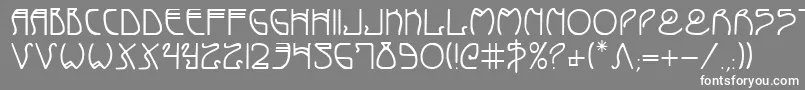 フォントCoyoteDeco – 灰色の背景に白い文字