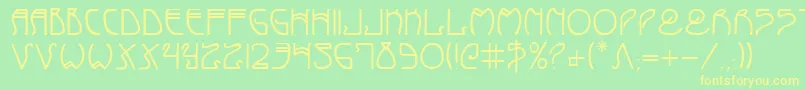 CoyoteDeco Font – Yellow Fonts on Green Background