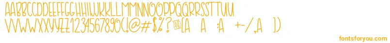 CoffeMilk Font – Orange Fonts on White Background
