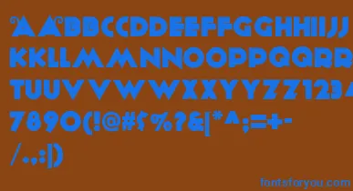 AnagramNf font – Blue Fonts On Brown Background