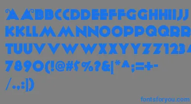 AnagramNf font – Blue Fonts On Gray Background