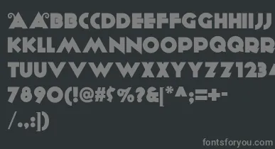 AnagramNf font – Gray Fonts On Black Background