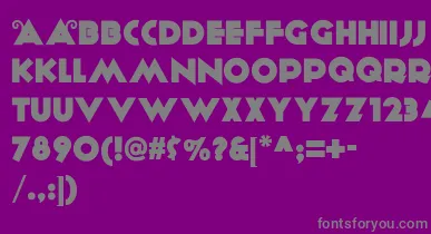 AnagramNf font – Gray Fonts On Purple Background