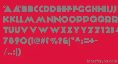 AnagramNf font – Gray Fonts On Red Background