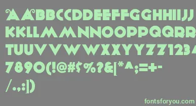 AnagramNf font – Green Fonts On Gray Background