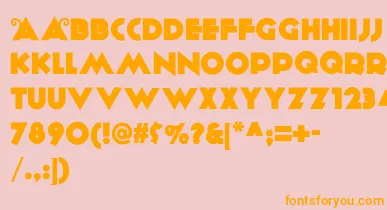 AnagramNf font – Orange Fonts On Pink Background