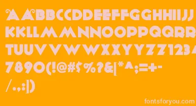 AnagramNf font – Pink Fonts On Orange Background