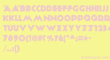 AnagramNf font – Pink Fonts On Yellow Background