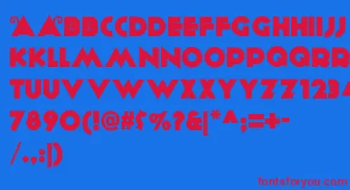 AnagramNf font – Red Fonts On Blue Background