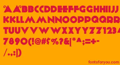 AnagramNf font – Red Fonts On Orange Background