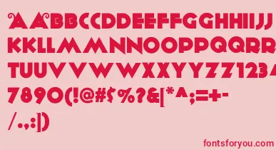 AnagramNf font – Red Fonts On Pink Background