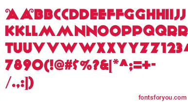 AnagramNf font – Red Fonts On White Background
