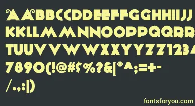 AnagramNf font – Yellow Fonts On Black Background