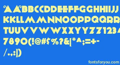 AnagramNf font – Yellow Fonts On Blue Background