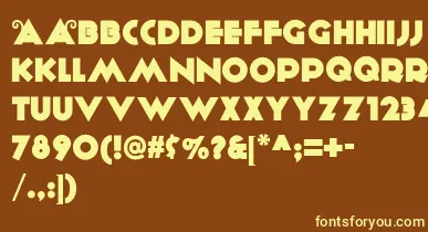 AnagramNf font – Yellow Fonts On Brown Background