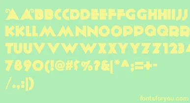 AnagramNf font – Yellow Fonts On Green Background
