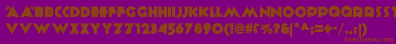 AnagramNf Font – Brown Fonts on Purple Background