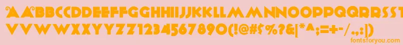 AnagramNf Font – Orange Fonts on Pink Background
