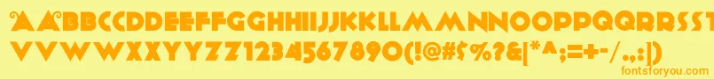 AnagramNf Font – Orange Fonts on Yellow Background