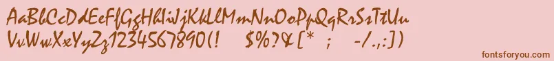 フォントKeltonn – ピンクの背景に茶色のフォント