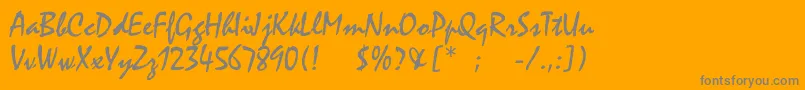 Keltonn Font – Gray Fonts on Orange Background