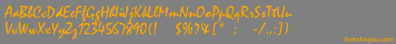 Keltonn Font – Orange Fonts on Gray Background