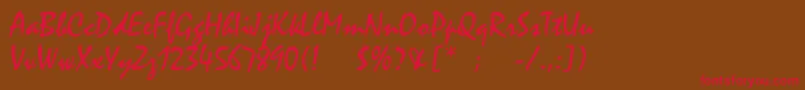 Keltonn Font – Red Fonts on Brown Background