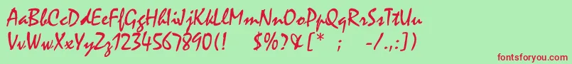 Keltonn Font – Red Fonts on Green Background