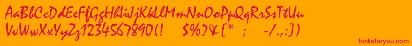 Keltonn Font – Red Fonts on Orange Background