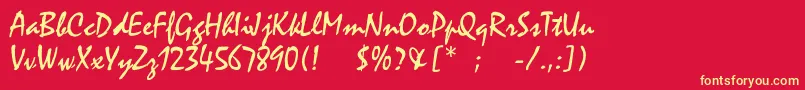 Keltonn Font – Yellow Fonts on Red Background
