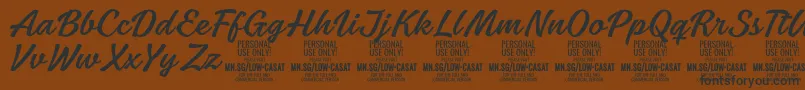 LowcasatlightPersonalUse Font – Black Fonts on Brown Background