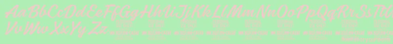 LowcasatlightPersonalUse Font – Pink Fonts on Green Background