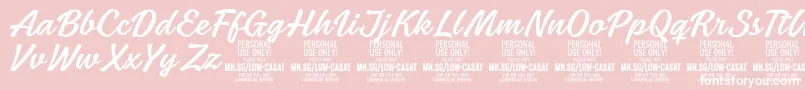 LowcasatlightPersonalUse Font – White Fonts on Pink Background