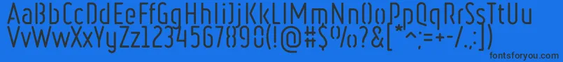 RulerStencilRegular Font – Black Fonts on Blue Background