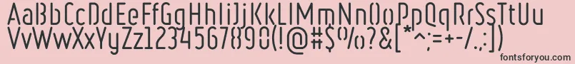 RulerStencilRegular Font – Black Fonts on Pink Background